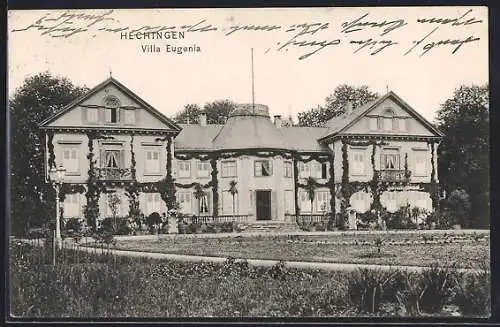 AK Hechingen, Villa Eugenia mit Gartenanlagen