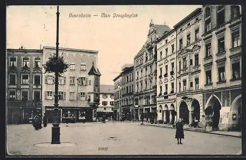 AK Rosenheim / Bayern, Apotheke und Drogerie am Max Josephsplatz