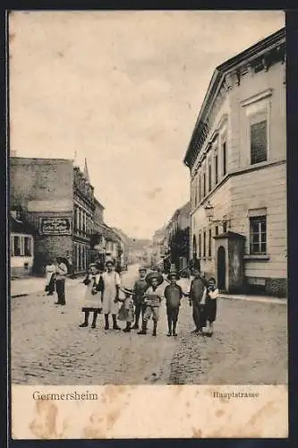 AK Germersheim, Café in der Hauptstrasse