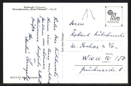 AK Seebruck /Chiemsee, Strandpension Haus Viktoria