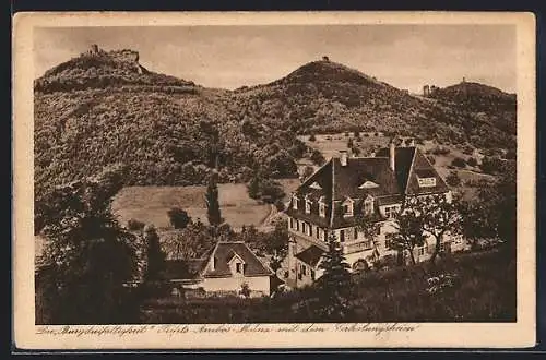 AK Annweiler /Rheinpfalz, Burg Dreifaltigkeit Trifels-Anebos-Münz mit dem Ludwigshafener Erholungsheim