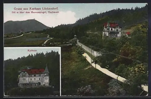 AK Lückendorf, Hochwald, Kurhaus, Panorama