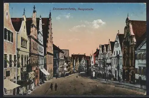 AK Donauwörth, Ortspartie auf der Hauptstrasse