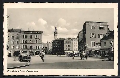 AK Rosenheim a. Inn, Ludwigsplatz mit Schuhgeschäft