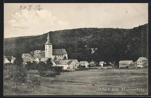 AK Marienfels, Ortspartie mit Kirche