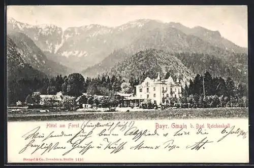 AK Bayr. Gmain b. Bad Reichenhall, Hôtel am Forst