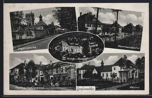 AK Grafenwöhr, Militär- Gasthof, Kommandantur, Lagerwache