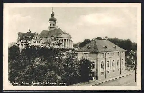 AK Aalen, Salvatorkirche mit Schwesternhaus