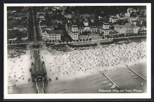 AK Binz auf Insel Rügen, Ostseebad, Strandpartie