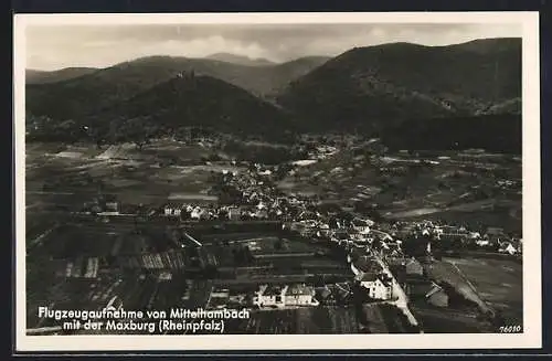 AK Mittelhambach, Teilansicht mit der Maxburg Rheinpfalz