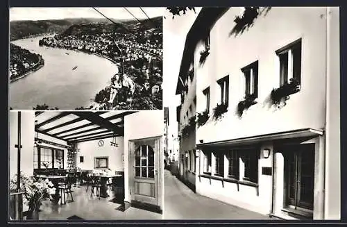 AK Boppard /Rhein, Stationshaus Westfalenhof des Kneipp-Krankenhauses und Sanatoriums St. Ursula, Innenansicht, Panorama