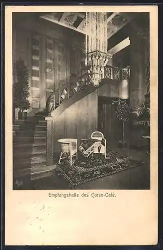 AK Hannover, Das Corso-Café v. Heinrich Pepper, die Empfangshalle, Georgstrasse