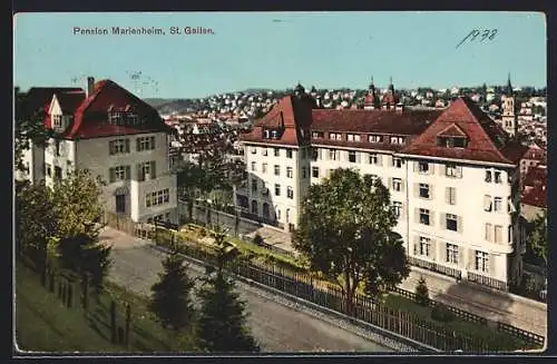 AK St. Gallen, Blick auf die Pension Marienheim