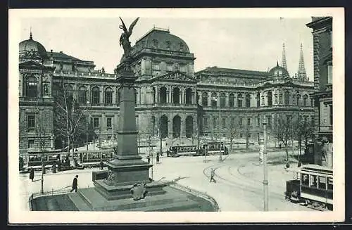 AK Wien, Strassenbahn vor Universität