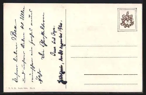 Künstler-AK Carl Reichert: Dackelwelpen in einer Reihe