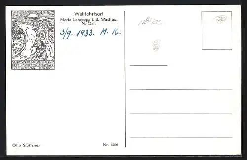 Künstler-AK Otto Stoitzner: Maria-Langegg in der Wachau, Panorama