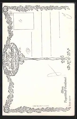 Künstler-AK J. Kalous: Wien, Tegetthoff-Denkmal mit Passanten, Riesenrad