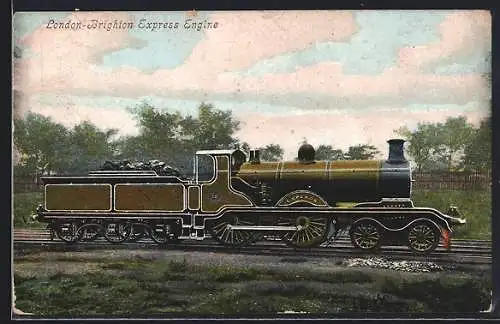 AK englische Eisenbahn, London-Brighton Express Engine Emperor