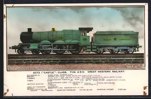 AK Great Western Railway Engine No. 4073 Caerphilly Castle, Type 4-6-0