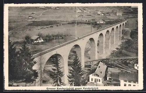 AK Frutigen, Kanderviadukt gegen Kanderbrück