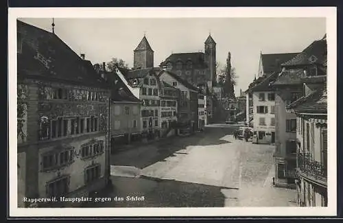 AK Rapperswil, Hauptplatz gegen das Schloss