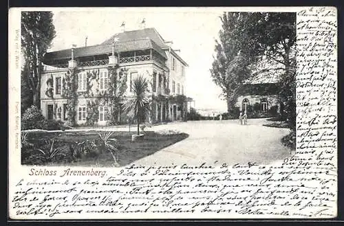 AK Salenstein, Schloss Arenenberg mit Besuchern