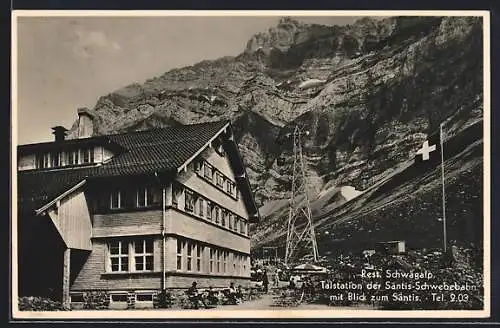 AK Schwägalp, Restaurant Schwägalp, Talstation der Säntis-Schwebebahn