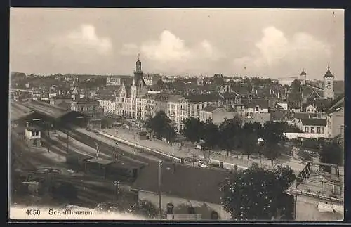 AK Schaffhausen, Teilansicht mit Bahnhofspartie