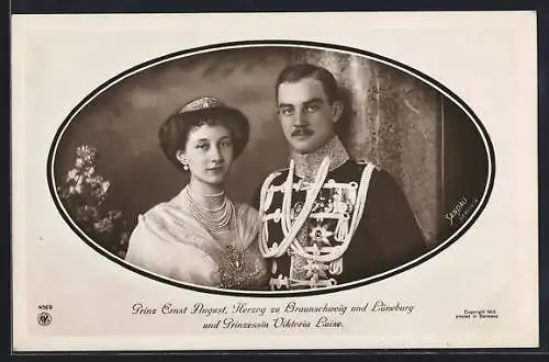 AK Prinz Ernst August von Braunschweig und Prinzessin Viktoria Luise