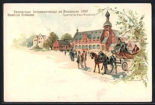 AK Bruxelles, Ausstellung / Exposition Internationale 1897, Quartier du Vieux Bruxelles