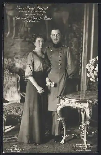 AK Ernst August Herzog von Braunschweig mit Prinzessin Viktoria Luise von Preussen