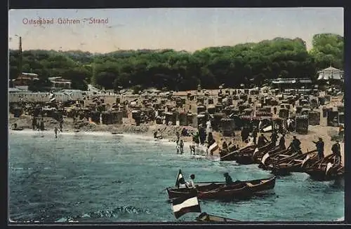 AK Göhren / Ostseebad, Boote am Strand