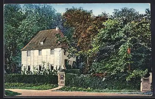 AK Weimar / Thüringen, Blick auf Goethes Gartenhaus