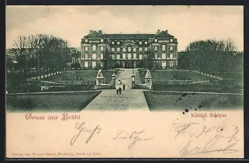 AK Brühl / Rheinland, Blick aufs königl. Schloss