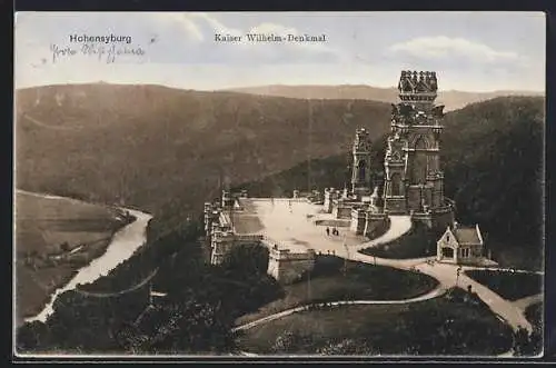 AK Hohensyburg, Blick aufs Kaiser Wilhelm-Denkmal