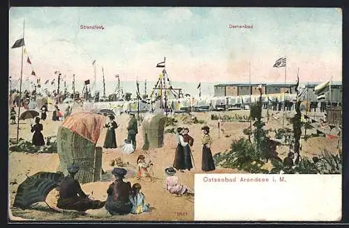 AK Ostseebad Brunshaupten, Strandfest, Damenbad