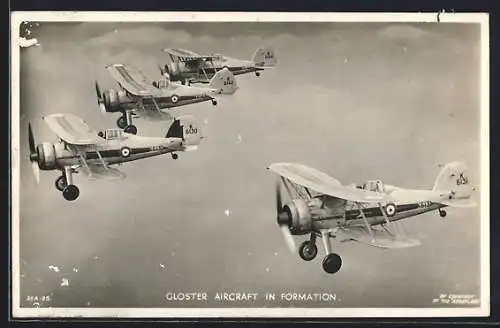 AK Gloster Aircraft in Formation