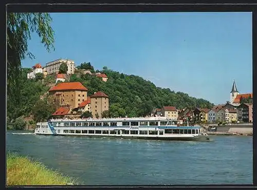 AK Salonschiff MS Passau auf der Donau, Donauschifffahrtsgesellschaft Wurm + Köck