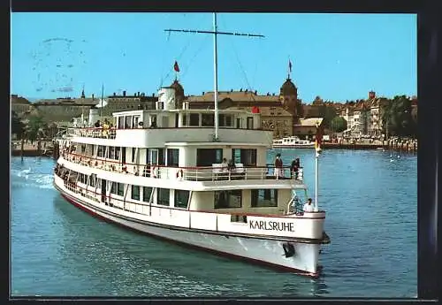 AK Konstanz /Bodensee, Salondampfer MS Karlsruhe der DB