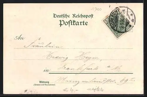 Lithographie Durlach, Strassenpartie mit Kirche, Baselthor, Rathaus