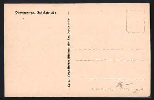 AK Oberammergau, Partie in der Bahnhofstrasse
