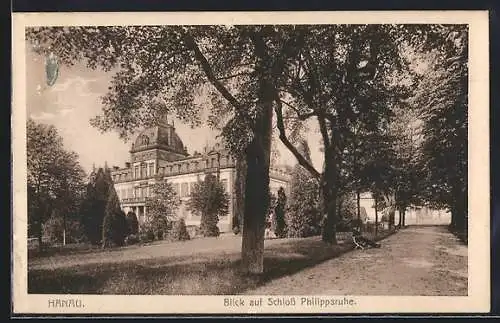 AK Hanau, Blick auf Schloss Philippsruhe