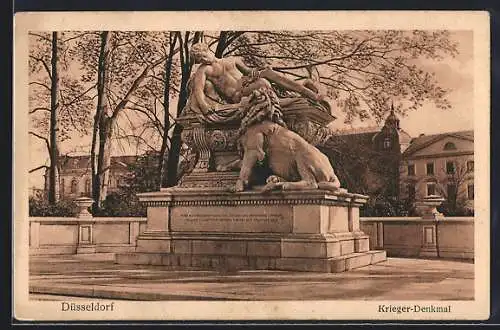 AK Düsseldorf, Krieger-Denkmal