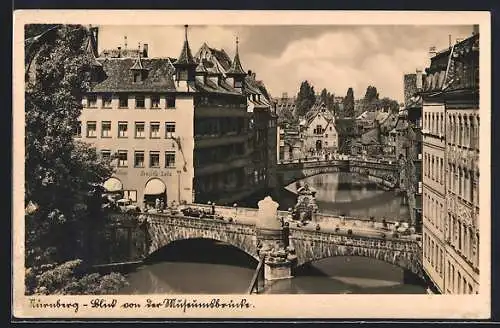 AK Nürnberg, Blick von der Museumsbrücke