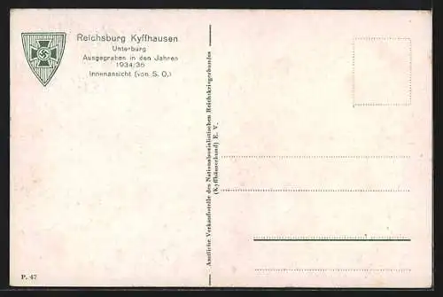 AK Kyffhausen, Reichsburg mit Denkmal, Ausgrabungen