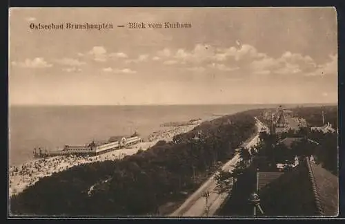 AK Brunshaupten, Ostseebad, Blick vom Kurhaus mit Strassenpartie