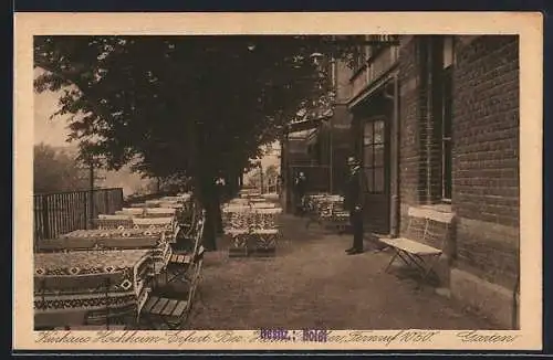 AK Hochheim /Erfurt, Kurhaus, Bes. Herm. Becker, Garten