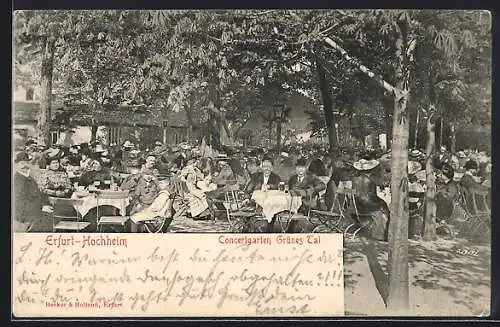 AK Erfurt-Hochheim, Concertgarten im Gasthaus Grünes Tal