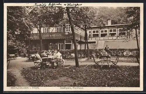 AK Mühlhausen i. Thür., Restaurant Parkhaus im Stadtpark