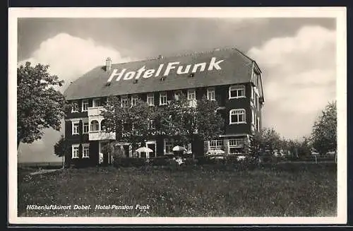 AK Dobel / Schwarzwald, Hotel-Pension Funk mit Restaurant